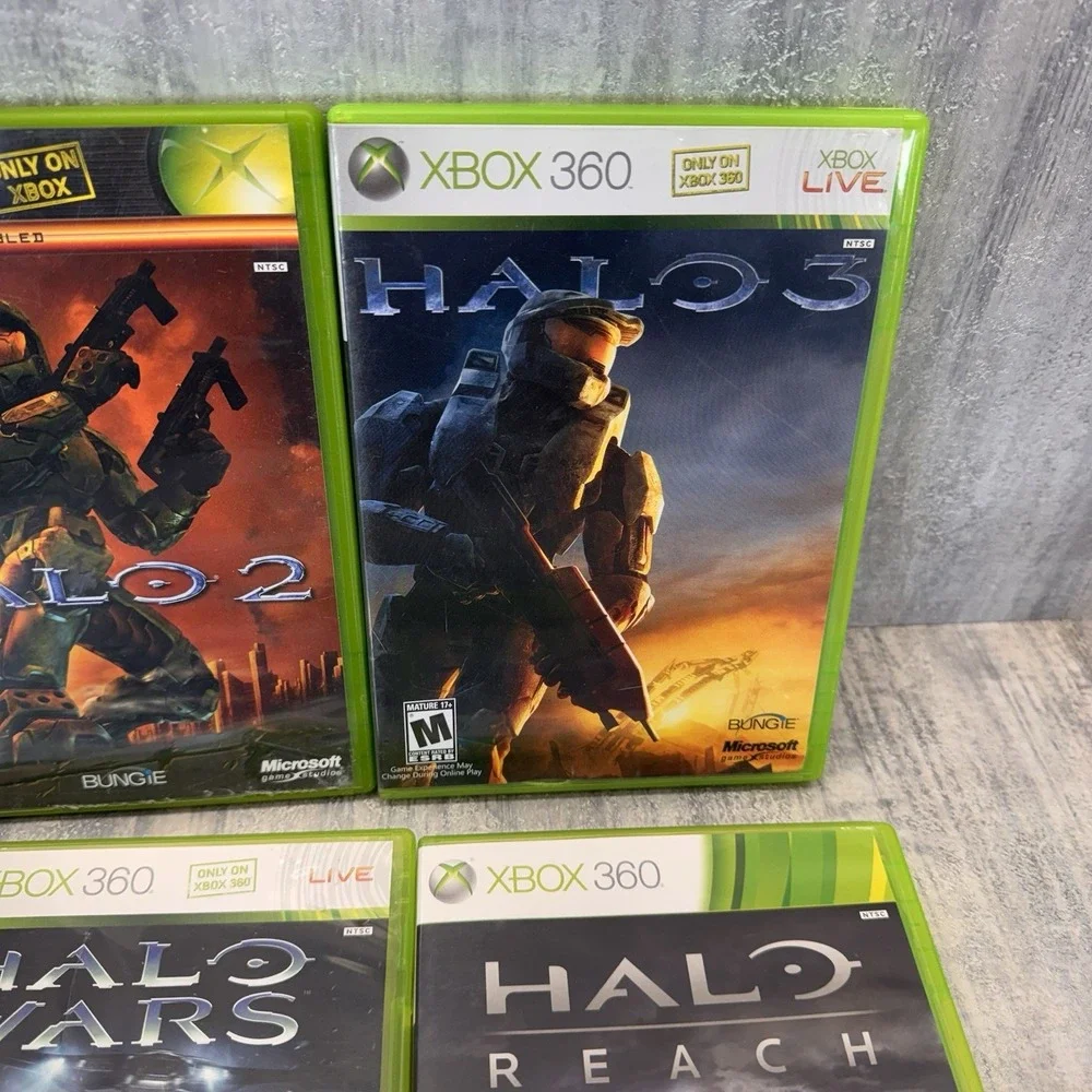 Halo Bundle OG Xbox & 360 8 Game Lot Halo 1 2 3  4 Reach Wars Combat - Picture 5 of 6